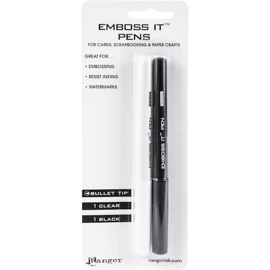 Ranger Emboss It&#x2122; Black &#x26; Clear Emboss It Pen Set